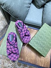 Gucci pink denim flatform slippers - 2