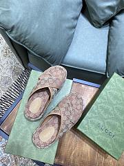 Gucci brown flatform slippers - 6