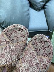 Gucci brown flatform slippers - 5