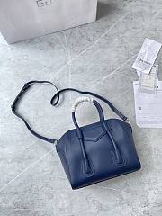 Givenchy Mini Antigona Lock Blue Leather Bag  - 6