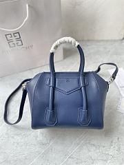 Givenchy Mini Antigona Lock Blue Leather Bag  - 5