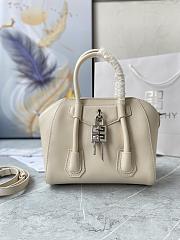 Givenchy Mini Antigona Lock White Leather Bag - 1