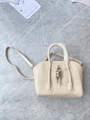 Givenchy Mini Antigona Lock White Leather Bag - 5