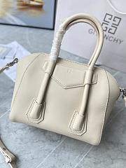 Givenchy Mini Antigona Lock White Leather Bag - 4