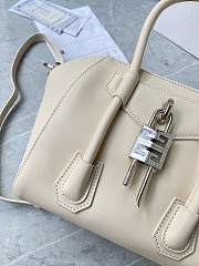 Givenchy Mini Antigona Lock White Leather Bag - 3