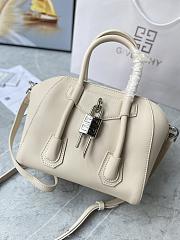 Givenchy Mini Antigona Lock White Leather Bag - 2