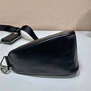 Prada Triangle Black Leather Shoulder Bag - 5