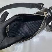 Prada Triangle Black Leather Shoulder Bag - 2
