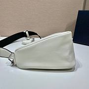 Prada Triangle White Leather Shoulder Bag - 6