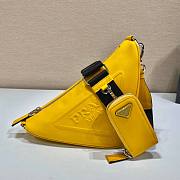 Prada Triangle Yellow Leather Shoulder Bag - 1