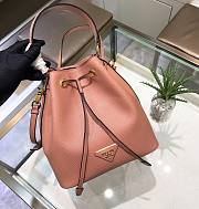 Prada Saffiano pink leather bucket bag - 1