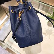 Prada Saffiano blue leather bucket bag - 5