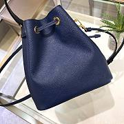 Prada Saffiano blue leather bucket bag - 3