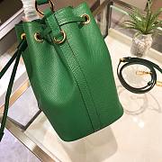 Prada Saffiano green leather bucket bag - 5