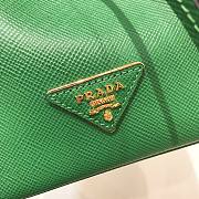 Prada Saffiano green leather bucket bag - 4