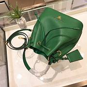 Prada Saffiano green leather bucket bag - 2