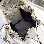 Prada Saffiano white leather bucket bag - 6