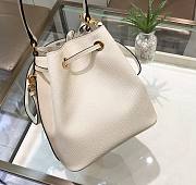 Prada Saffiano white leather bucket bag - 5