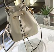 Prada Saffiano white leather bucket bag - 3