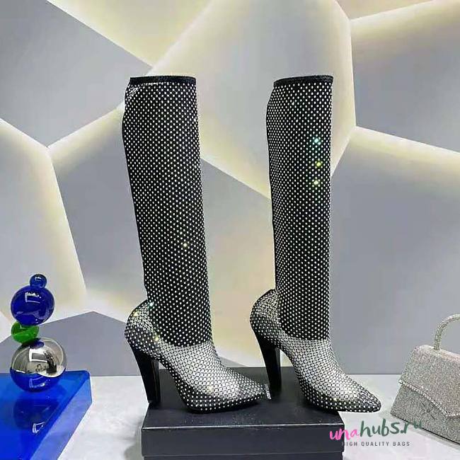 YSL  Rhinestones Boots - 1