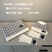 Chanel set gloves, scarf, hat - 1