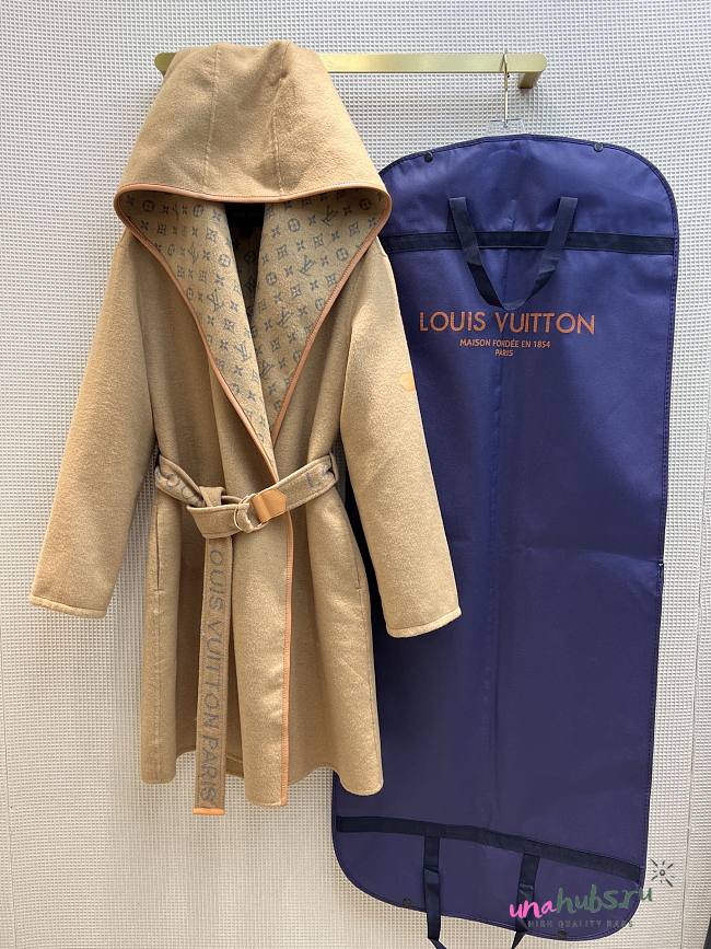 Louis Vuitton Wrap Coat in Beige - 1