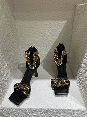 Versace Medusa Chain Black High Heels - 5