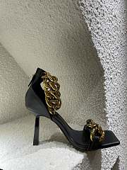 Versace Medusa Chain Black High Heels - 4