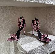 Versace Medusa Chain Pink High Heels - 1