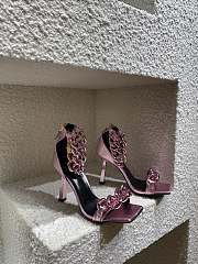 Versace Medusa Chain Pink High Heels - 4