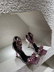 Versace Medusa Chain Pink High Heels - 5