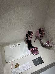 Versace Medusa Chain Pink High Heels - 3