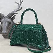 Balenciaga Hourglass S Rhinestone Green Bag - 2