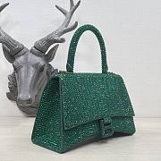 Balenciaga Hourglass S Rhinestone Green Bag - 3