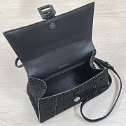 Balenciaga Hourglass S Rhinestone Black Bag - 5