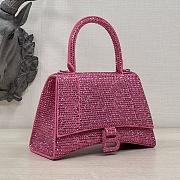 Balenciaga Hourglass S Rhinestone Pink Bag - 3