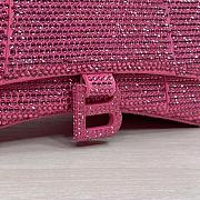 Balenciaga Hourglass S Rhinestone Pink Bag - 5