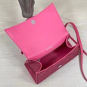 Balenciaga Hourglass S Rhinestone Pink Bag - 6