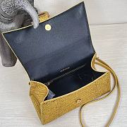 Balenciaga Hourglass S Rhinestone Yellow Bag - 2