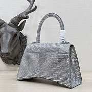 Balenciaga Hourglass S Rhinestone Silver Bag - 4