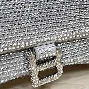 Balenciaga Hourglass S Rhinestone Silver Bag - 6