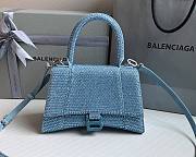 Balenciaga Hourglass S Rhinestone Light Blue Bag - 6