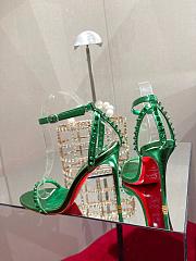 Christian Louboutin So Me 100Green Ankle Strap Heel  - 5