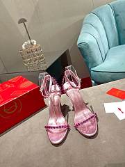 Christian Louboutin So Me 100 Pink Ankle Strap Heel - 5