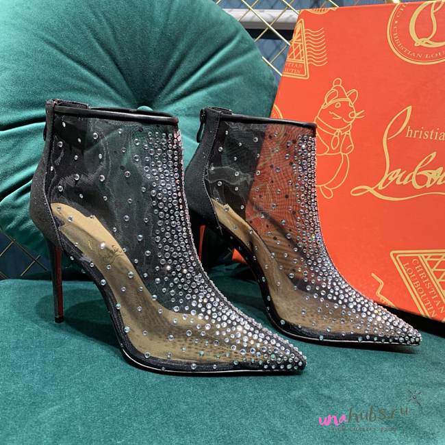 Christian Louboutin Black Constella 100 Crystal Boots - 1