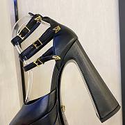 Versace ankle strap pumps black heel - 6