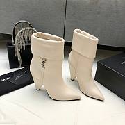 YSL white leather boots - 1