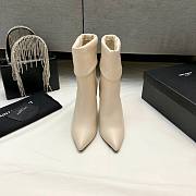 YSL white leather boots - 2