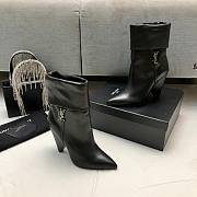 YSL black leather boots - 2