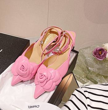 Chanel pink rose sandals